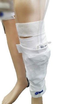 Kolekce rukávů na nohy – katetrové sáčky na odvod moči Lýtkový popruh pro inkontinenci (M)
