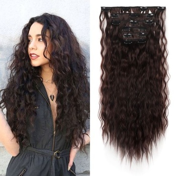 Cybelleza 50 cm clip-in predĺženie vlasov predlžovanie vlasov príčesok ako pravé vlasy 6 útkov