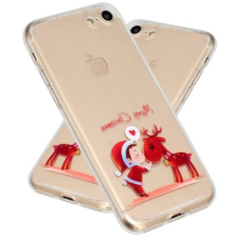 Vánoční pouzdro IMEIKONST kompatibilní s iPhone 8 / iPhone 7, vánoční zvířecí vzor Silikonový měkký