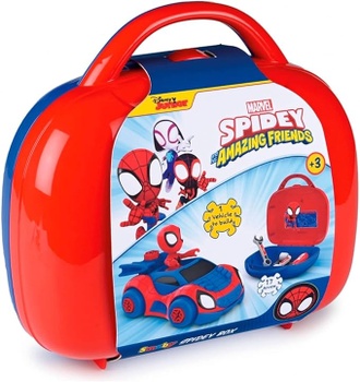 Kufřík s nářadím Smoby auto Spidey červený