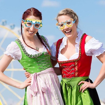 HOWAF Balení 26 skleniček na párty na Oktoberfest Zábavné papírové sklenice Pivní preclík Klobása