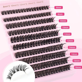 Glowing Win Predlžovanie rias DIY Individuálne riasy Natural 80D Cluster Lashes Individuálne riasy