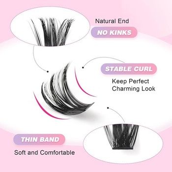 Glowing Win Predlžovanie rias DIY Individuálne riasy Natural 80D Cluster Lashes Individuálne riasy