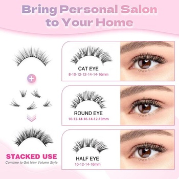 Glowing Win Predlžovanie rias DIY Individuálne riasy Natural 80D Cluster Lashes Individuálne riasy