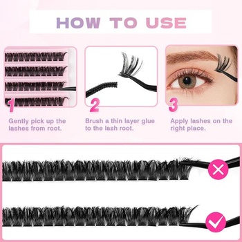 Glowing Win Predlžovanie rias DIY Individuálne riasy Natural 80D Cluster Lashes Individuálne riasy