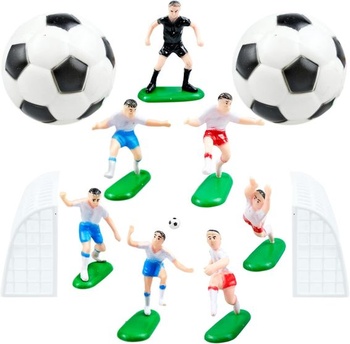 12 kusov dekorácie na tortu futbal, futbalový tortu ozdoba na futbalovú tortu dekorácie futbalového hráča