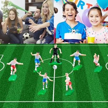 12 kusov dekorácie na tortu futbal, futbalový tortu ozdoba na futbalovú tortu dekorácie futbalového hráča