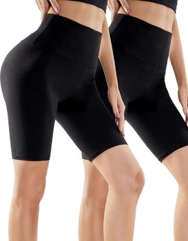 YADIFEN Sada 2 dámských cyklistických šortek, krátké dámské kalhotky s vysokým pasem, pohodlné