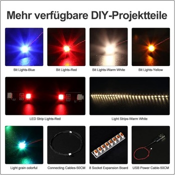 Prepojovací kábel (5 cm) pre osvetlenie Lego DIY/MOC (balenie 2 ks), prepojovací kábel pre Lego a
