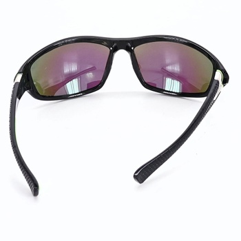 Sluneční brýle Queshark, černé/zelené vel. L