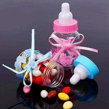 JZK 24 x Blue Baby Bottle Darčekové krabičky Darčekové bonboniéry Darčekové bonboniéry na párty Pochúťky