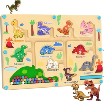 Magnetická hra labyrint dinosaurus hračka busy board,…