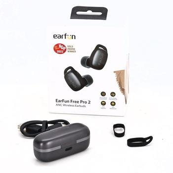 Čierne slúchadlá bez drôtu EarFun Pro 2