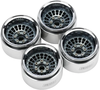 INJORA 1.9 Beadlock ráfik kolesa s hliníkovým ofsetom -10mm pre 1/10 RC Crawler SCX10 Pre TRX4 VS4-10