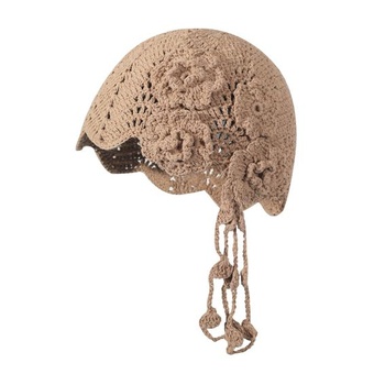ZLYC dámská háčkovaná čepice Ručně vyrobená čepice s čepicí…