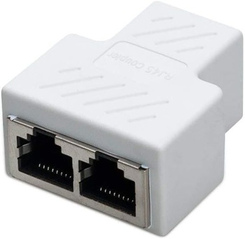 Zásuvka adaptéra COVVY RJ45, adaptér rozbočovača RJ45 1 až 2 duálny port samica Cat 5/Cat 6 LAN