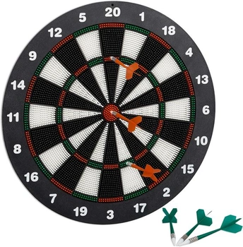 Terč na šipky Relaxdays 42 cm, bezpečnostní šipky pro jemné…