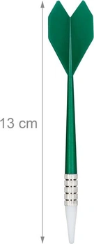 Terč na šipky Relaxdays 42 cm, bezpečnostní šipky pro jemné šipky, 6 šipek, vhodné pro děti,