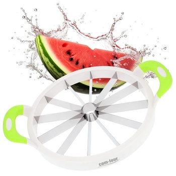 com-four® Krájač melónov na všetky druhy melónov - Nôž na melón alebo aas - Ø 28 cm (01 kusov -