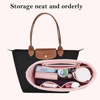 D.DUO Bag Insert Organizer Kabelka Příslušenství Longchamp Long Handle Tote Bag (L (Long Handle),