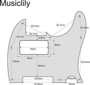 Musiclily 8 Holes Humbucker Tele Pickguard Guitar Scratchplate pre Fender American/Mexican Standard
