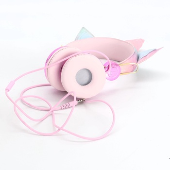 Kabelová sluchátka Unicorn dívčí růžová