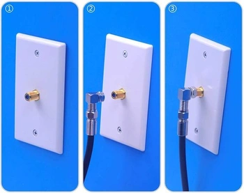 VCE Pack of 5F samec Angle Adapter 90stupňový satelitní adaptér pro anténní kabel, satelitní kabel,