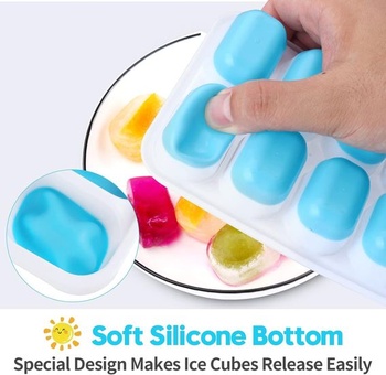Silikónová forma na ľadové kocky s vekom bez BPA, 8 balení JRISBO tácok na ľadové kocky