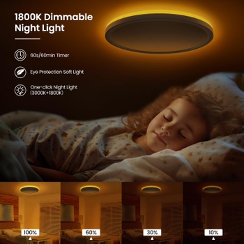 Stropní svítidlo Tyreses LED 30 x 30 cm