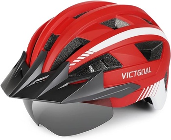Cyklistická helma VICTGOAL, červená vel. M