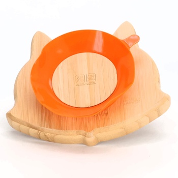 Dětský talíř Bamboo bamboo oranžový