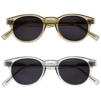 Opulize Rox balení 2 super stylových průhledných zlatých čirých dámských pánských slunečních brýlí