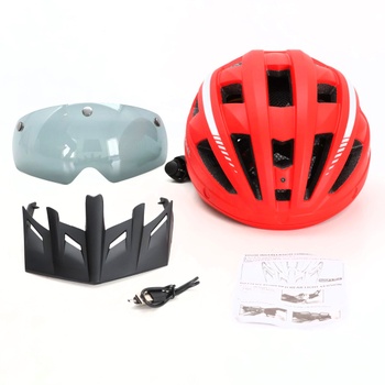 Cyklistická helma VICTGOAL červená vel.L
