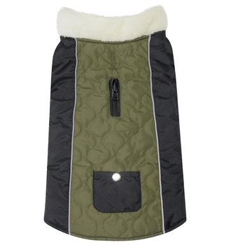 Kabátik pre psov JoyDaog, zelený XL
