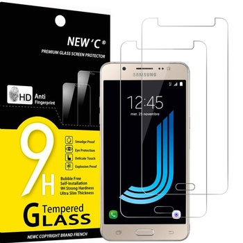 NEW'C Pack of 2, Tempered Glass pro Samsung Galaxy J5 2016 (SM-J510) Ochranná fólie na displej bez