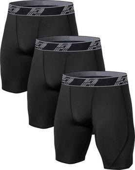 HOPLYNN 3-balení pánské kompresní šortky, rychleschnoucí kompresní kalhoty běžecké kalhoty pánské