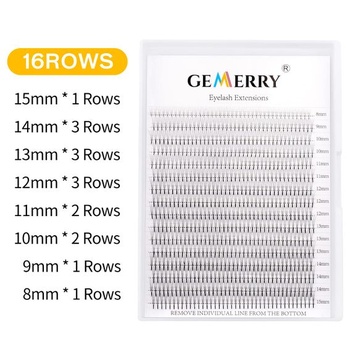 GEMERRY Big Box 3D 5D Ready Fan Volume Lashes (8-15 mm mix, 3D-0,10-C natočenie)