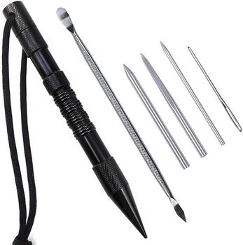 Namvo Marlin Spike se 6 šněrovacími jehlami/Fids pro Paracord nebo koženou práci Paracord Sada FID