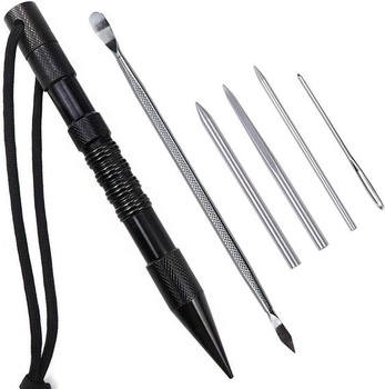 Namvo Marlin Spike so 6 šnurovacími ihlami/Fids pre Paracord alebo koženú prácu Paracord Sada FID