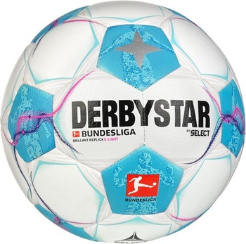 Derbystar Bundesliga Brilliant Replica S lopta, biela/modrá/ružová, 5