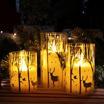 Tri vianočné sviečky Rhytsing ‎BT3016RD