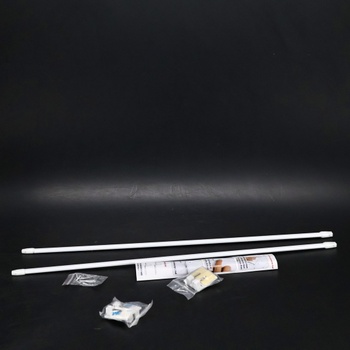 Záclonová tyč ‎Aiitomg, 2 ks 50-85 cm bílé