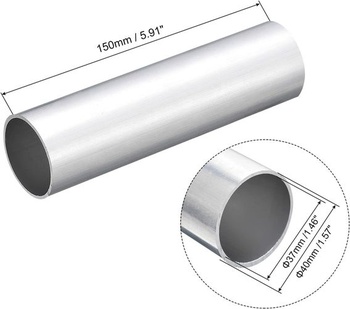 Mapa zdrojů Hliníková kulatá trubka 6063 s vnitřním průměrem 37 mm, hliníková trubka s vnějším