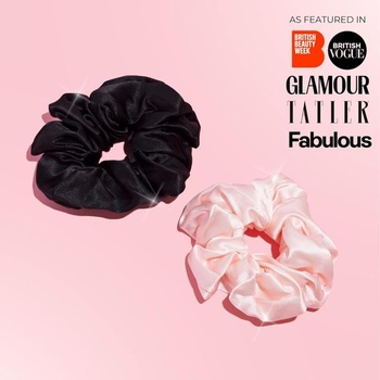 SILKIE 2Sada 100% čistá morušová hodvábna smotanová káva čierna Veľké nadmerné scrunchies Hodvábna