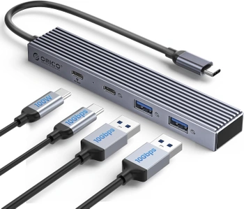 Multiport USB-C rozbočovač Orico DHF-2U2C