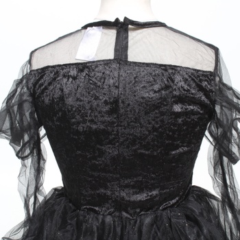 IKALI Dámský černý kostým čarodějnice Halloween Magic Tutu šaty pro dospělé viktoriánské kostýmní