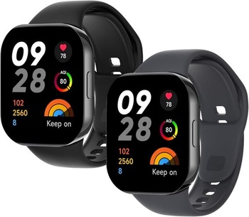 WD&CD 2 Pack silikónový remienok kompatibilný s Xiaomi Redmi Watch 3 remienok, nastaviteľný náramok