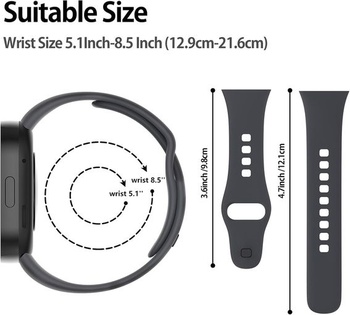 WD&CD 2 Pack silikónový remienok kompatibilný s Xiaomi Redmi Watch 3 remienok, nastaviteľný náramok
