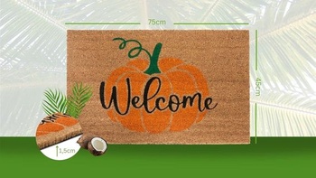 Kokosová rohožka Hanse Home Halloween pro vnitřní použití - přírodní lapač nečistot, kokosová rohož