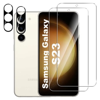 Tvrzené sklo Tieeyivv Kompatibilní s ochranou obrazovky Samsung Galaxy S23 + ochranou zadní kamery